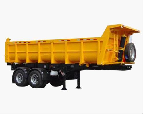 2 Axles Dump Semi Trailer Truck 