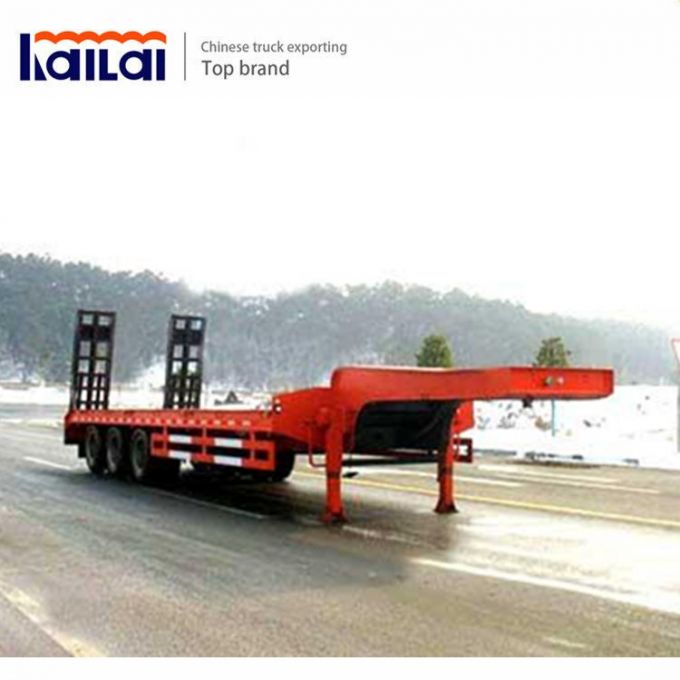 China Lufeng Tri Axles Side Tipper Flat Bed Semi Trailer 