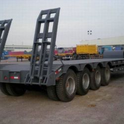 4 Axle Machinery Transportation 80t Low Bed Semi Trailer