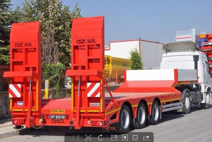 50 Tons Low Bed Semitrailer for Machine Transportation 