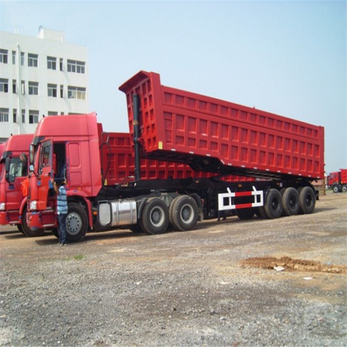 China Main Brand Tipping Semi Trailer 