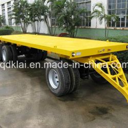 Cimc 3 Axles Flatbed Draw Bar Cargo Trailer