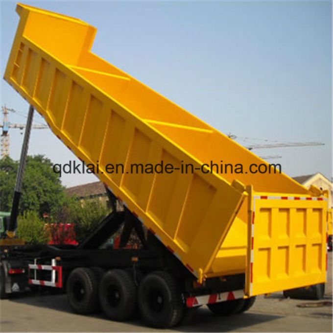 Lufeng 3 Axles Side Tipper Tractor Truck with Dump Trailer for Sale 