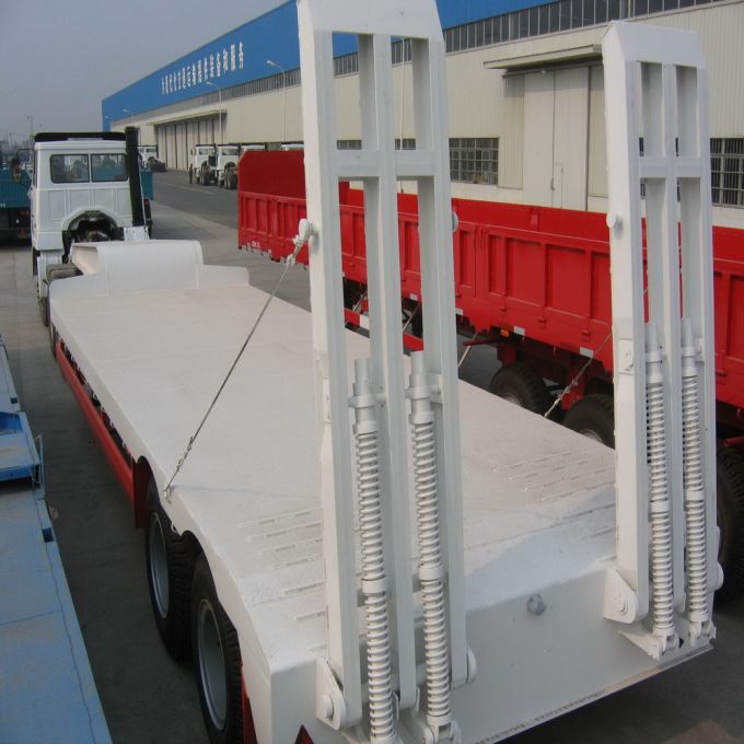 Low Bed Semi Trailer, Semi Trailer, 2/3/4 Axles 40-60t Low Bed Trailer 