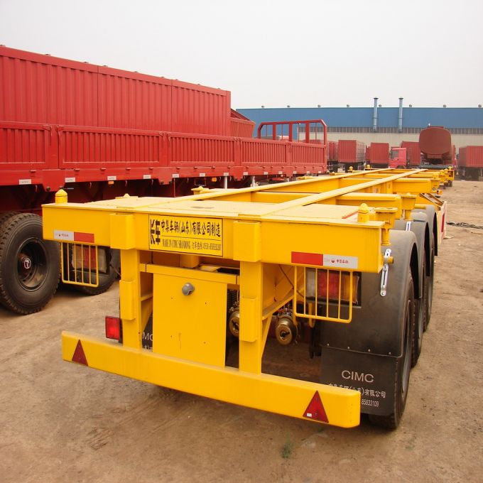 High Quality 45FT 3axle Skeleton Container Semi Trailer 