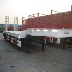 2axles 30-60tons Heavy Machine Transporter Loading Platform Semi Low Bed Trailer