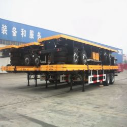 40FT 3axle Flatbed Carrying Container Semi Trailer