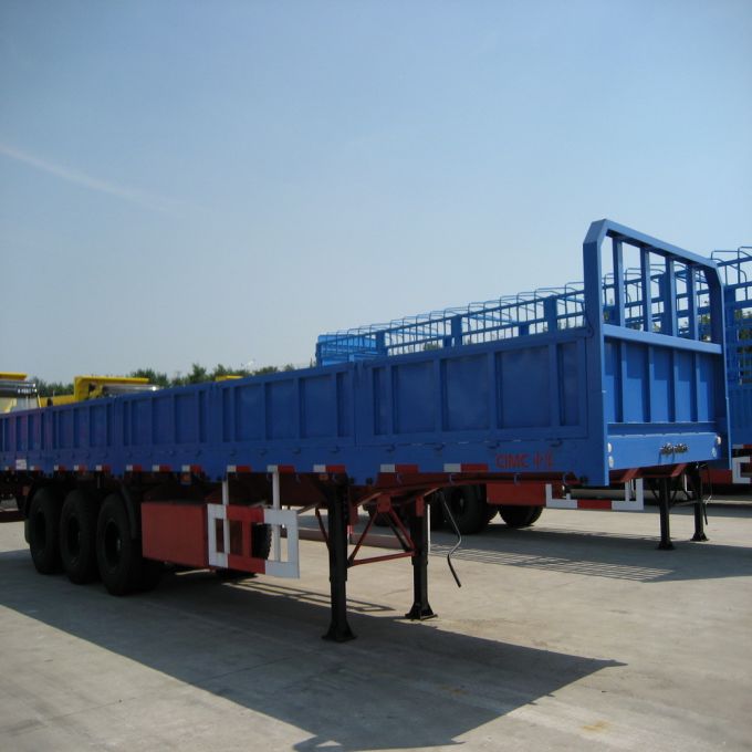 30-50 T Cargo/Fence Semi Trailer with Side Wall 