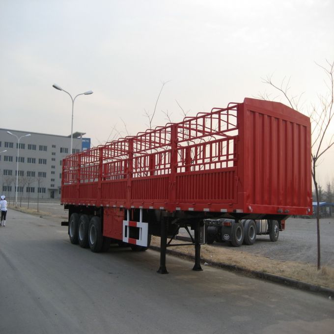 50t-60t High Fence Cargo Semi Trailer 