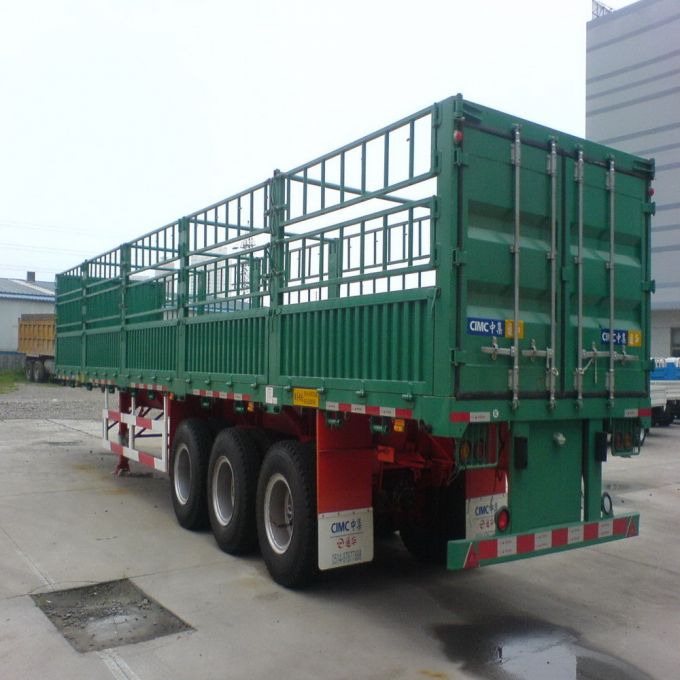 40t 3axle High Fence Semitrailer Cargo/Stake Semi Trailer with Long Locks 