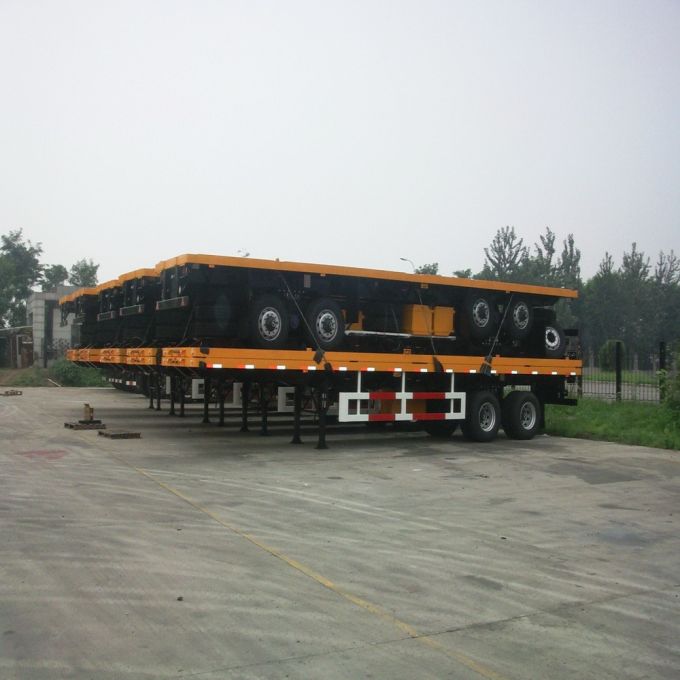 40FT 3axle Flatbed Carrying Container Flatbed Semi Trailer 