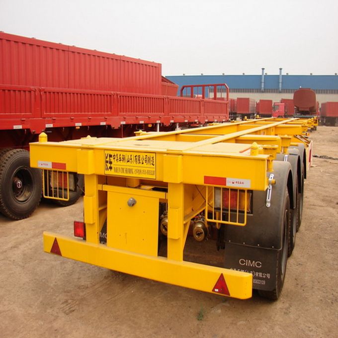 40FT 3axle Flatbed Carrying Container Skeleton Semi-Trailer 