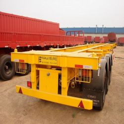 40FT 3axle Flatbed Carrying Container Skeleton Semi-Trailer