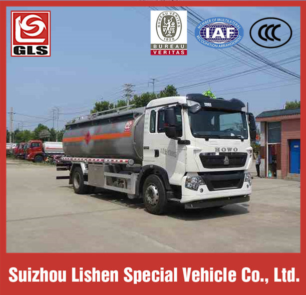 HOWO 4X2 15000L Fuel Tank Truck for Gasoline 