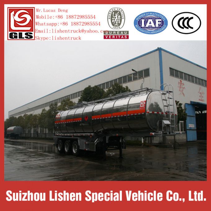 Tri Axles Oil Tanker Semi-Trailer Aluminum Alloy Fuel Tanker Truck Trailer 