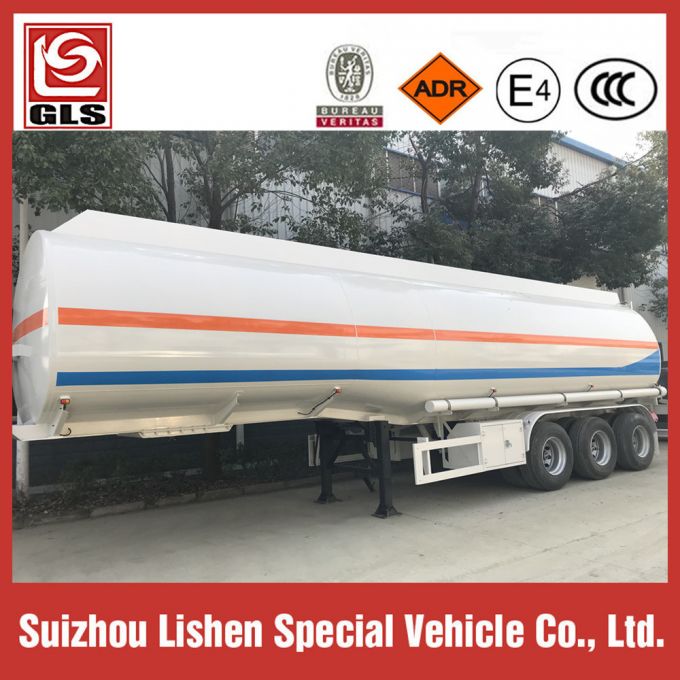 BPW 3 Axles 42000L Fuel Tanker Semi Trailer Stainless Steel Oil Tanker Export Angola 