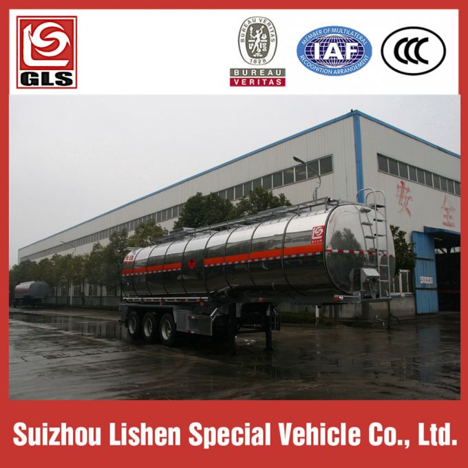 Aluminum Alloy Crude Oil Semi Tariler 40000L Tri Axles Fuel Tanker Trailer 