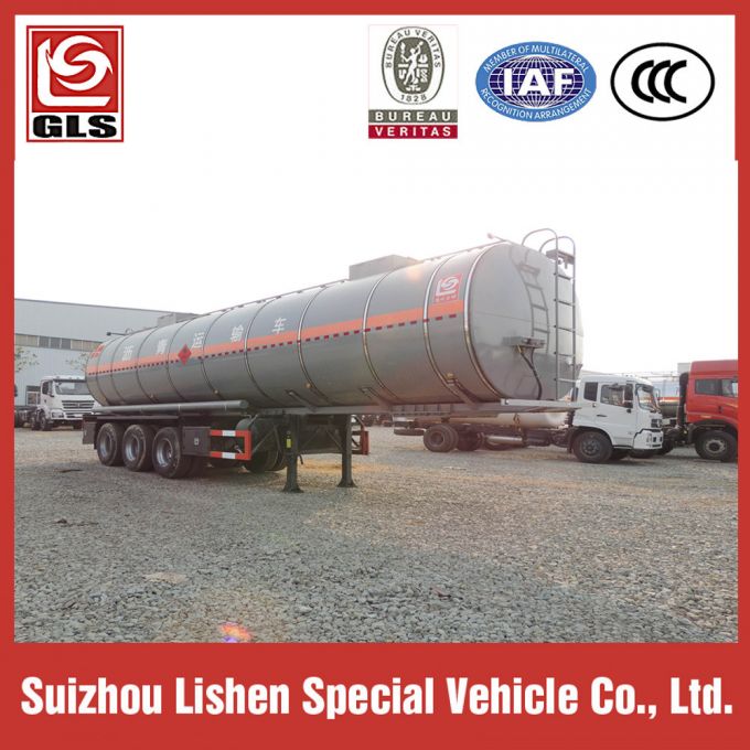 Liquid Heating Bitumen Semi Trailer 3 Axles 30 Cbm Liquid Asphalt Insulation Tanker Transport 