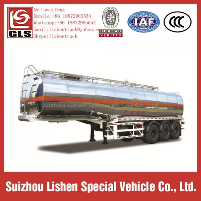 Newest Design Popular Chemical Oil Tanker Semi Trailer Aluminum Alloy Fuel Tanker 