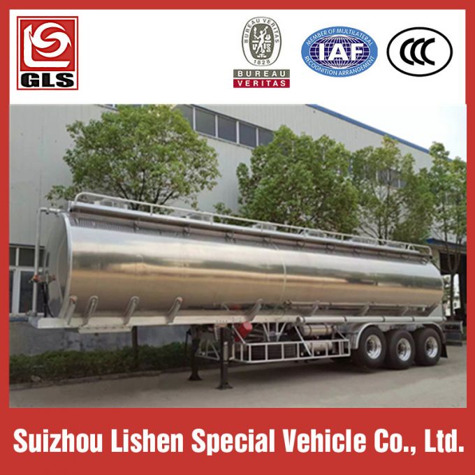 Aluminium Alloy Fuel Tank Trailer Oil Storage Tanker Semi Trailer 