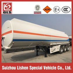 Flammable Liquid Transport 48000L Fuel Tanker Semi Trailer 2 Compartments Carbon Steel Oil Tanker