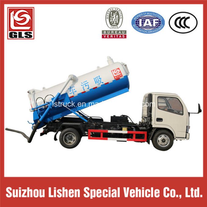 4X2 Dongfeng 4000L Vacuum Sewage Suction Truck 