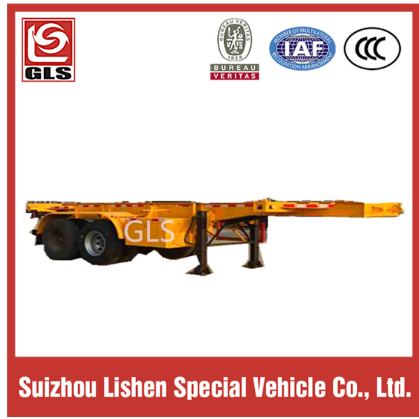 GLS Flatbed Contaioner Semi Trailer with Light Curb Weight 