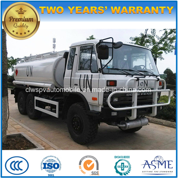 High Quality Dongfeng off Road 6X6 180 HP Fuel Tank Truck for Export 