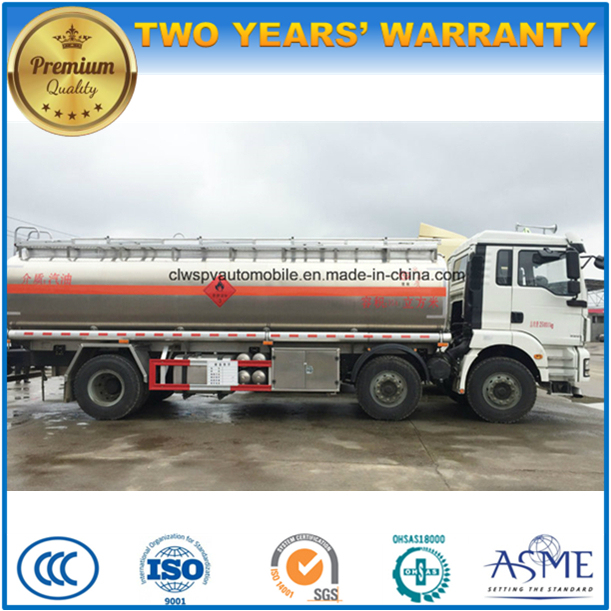 30000 L Shacman 3 Axles Oil Bower 30 T Aluminum Alloy Fuel Tanker Truck 