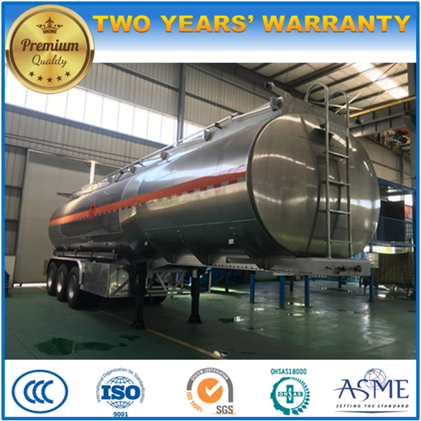 45kl Tank Truck Trailer 304 Stainless Steel Tanker Semi Trailer 