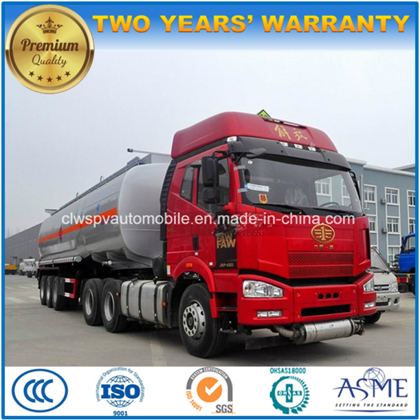 FAW Heavy Duty 45t Fuel Tanker Semi Trailer 45000 L Fuel Tank Trailer Truck 