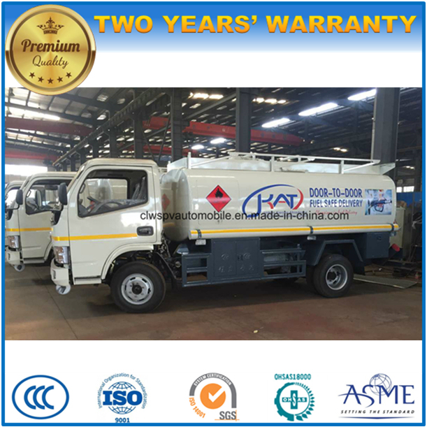 Dongfeng 4*2 Oil Tank Fuel Bowser Truck 5000L Refuel Tank Truck 