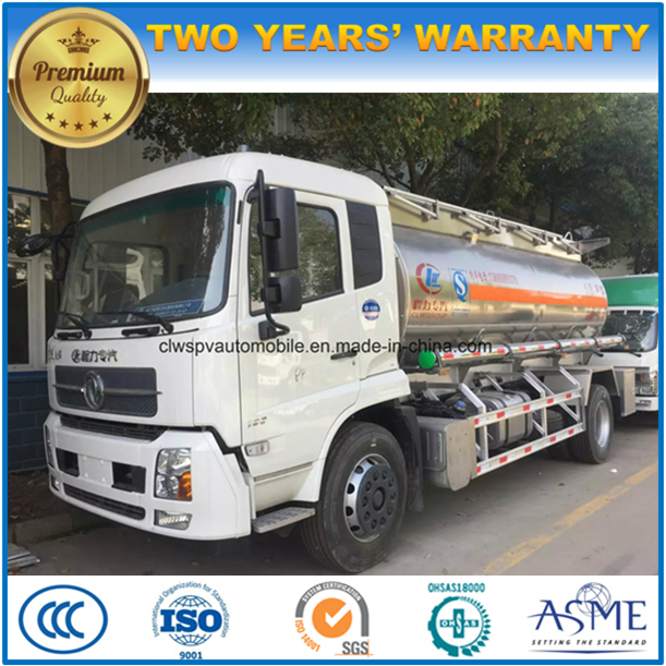 4X2 Oil Transport Truck 15000L Aluminum Alloys Fuel Tanker Truck 