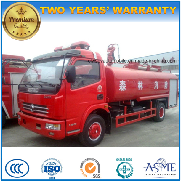 8000 L 4X2 Fire Water Tender Truck 8 Tons Water Tanker Truck 