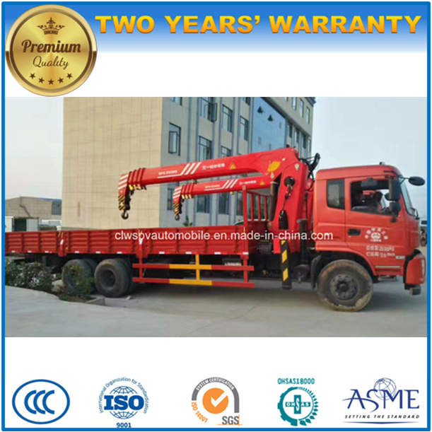 Dongfeng 6X4 Lorry Loadingturck Mounted with 12t Crane Truck 