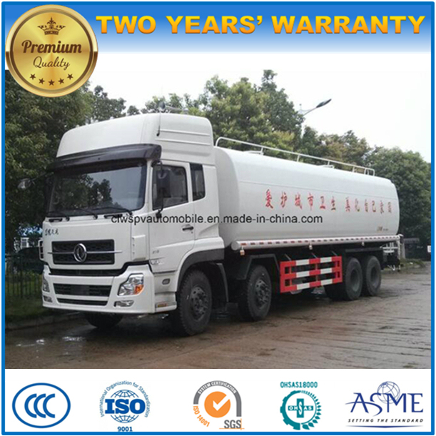 30000 L Dongfeng 4 Axles 8X4 Heavy Duty Sprinkler 30 Tons Water Tank Truck 