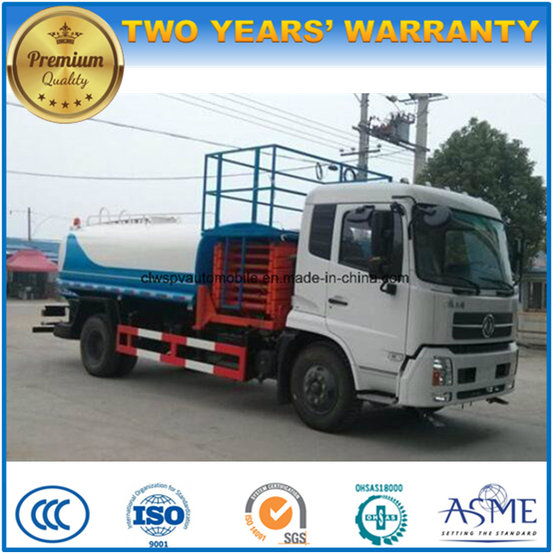 Dongfeng 4X2 10000 Liters Water Tank Truck with Scissor Lift Platform Truck 