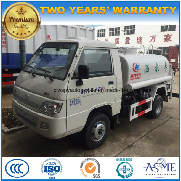 3000 L Small Sprinkler Foton 3t Mini Water Tank Truck Price 