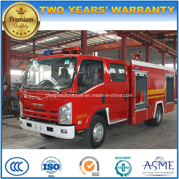 Isuzu 4 Tons Water Fire Engine 1 Tons Fire Extinguish Foam Tanker Truck 