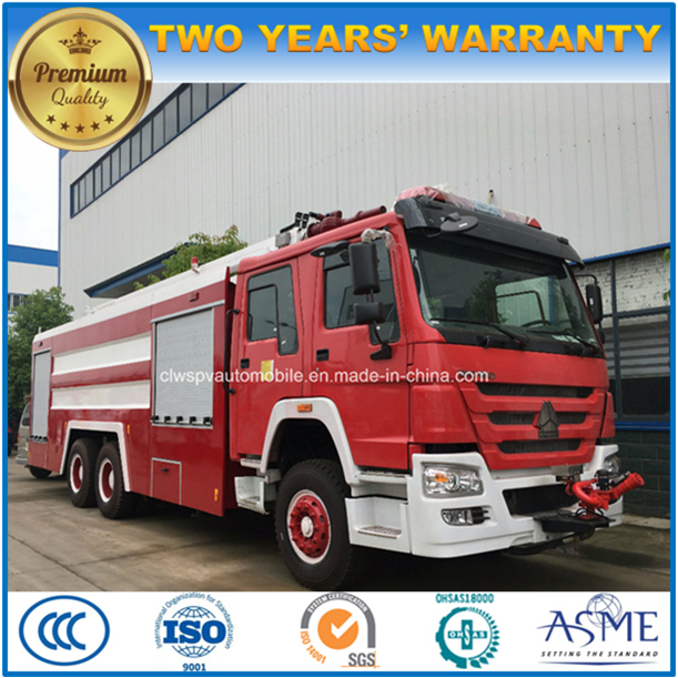 6X4 Sinotruk HOWO Heavy Duty 20 Tons Water Tanker Foam Fire Engine Truck 