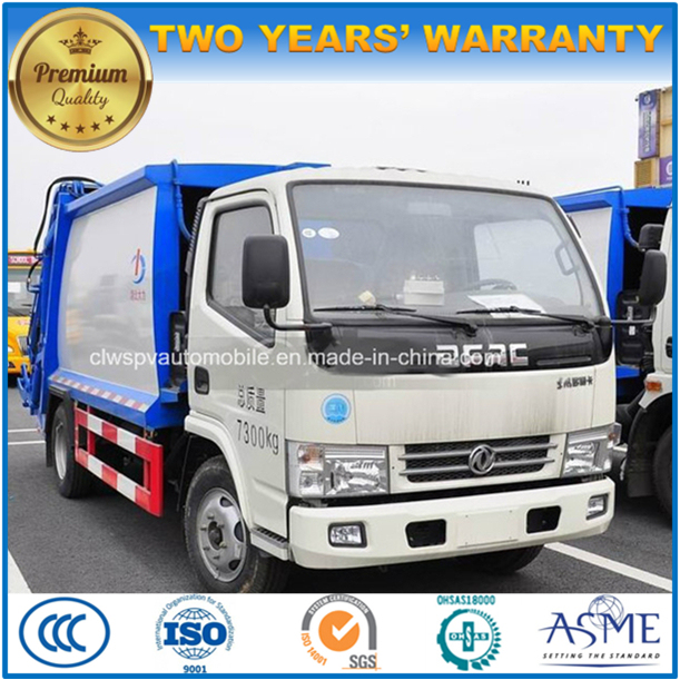 Dongfeng 4X2 4500 Kg Compactor Garbage Truck 4.5 M3 Refuse Compress Truck 