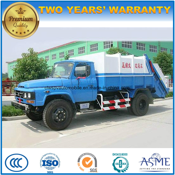 6 Wheels High Quality 9 T to 10 T Garbage Compactor and Dump Truck for Sale 