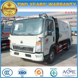 Sinotruk 5 Tons Compactor Garbage Truck HOWO 5 Cbm Rubbish Transport Truck