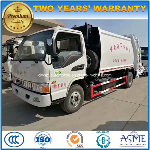 JAC 5 T to 8 Tons Refuse Wagon 4X2 Compactor Garbage Truck 