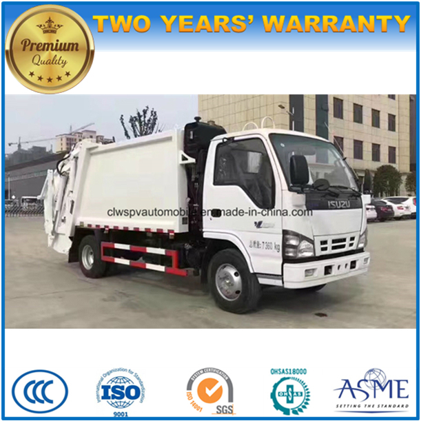 Isuzu 6 Cbm 4*2 Compressed Garbage Truck 6 Tons Refuse Wagon Truck 