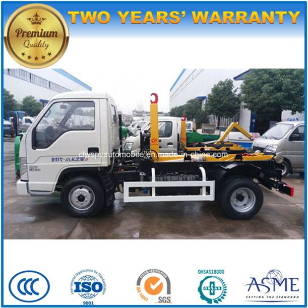 3 M3 Small Pull Arm Garbage Truck 3 Cubic Meters Foton Roll off Truck for Sale 