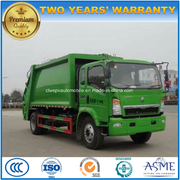 Small Sinotruk 4 Tons to 5 Tons Refuse Compress Truck 4 M3 Compactor Garbage Truck 