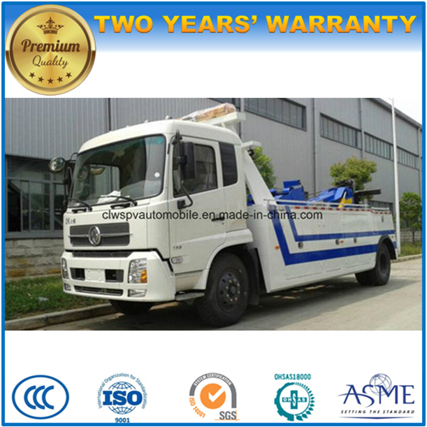 Dongfeng LHD Road Wrecker 4*2 Towing Truck for Sale 