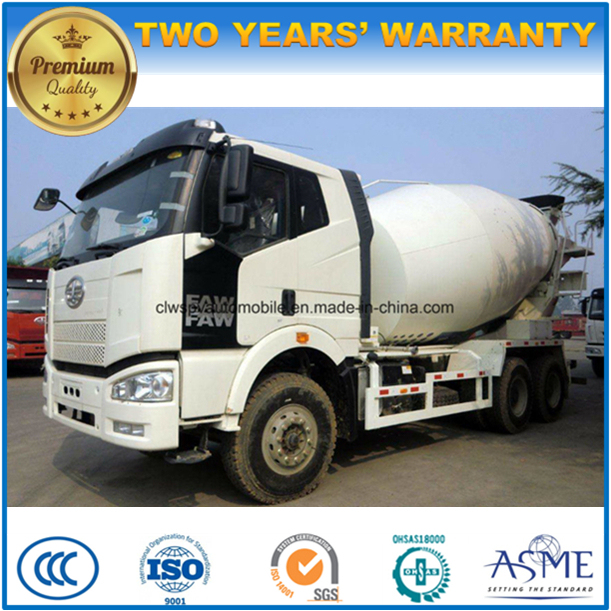 FAW 10 Wheels Cement Mixer Truck 6-8 M3 Concrete Mixer Truck 