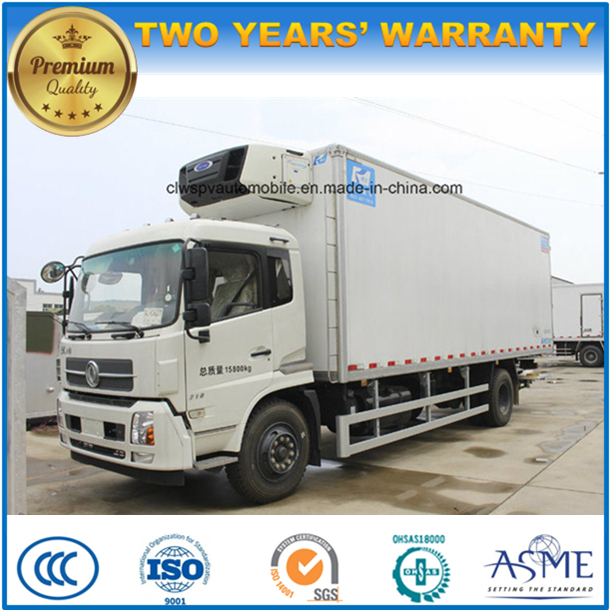 Dongfeng 6 Wheels Refrigerated Box 10 Tons Food Refresh Truck 